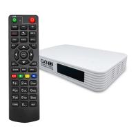 O receptor branco de Hevc H265 do T2 de Dvb ajustou decodificador da língua da caixa superior o multi