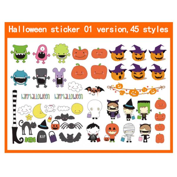 ODM Adhesive Halloween Window Vinyl Kiss Cut Stickers Printing