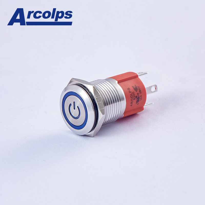 IP67 Remote Control Push Button Switch 16MM 10A 220V Max Voltage & Current