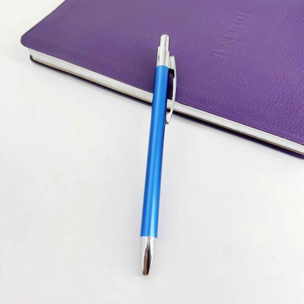 Wholesale Advertising Press Logo Ball Pen 1.0mm Colorful Retractable Ballpoint Pen