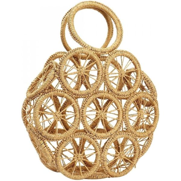 WOMENS LARGE STRAW BAGS BEACH TOTE BAG HANDWOVEN HOBO BAG SUMMER BEACH BAG STRAW HANDBAG