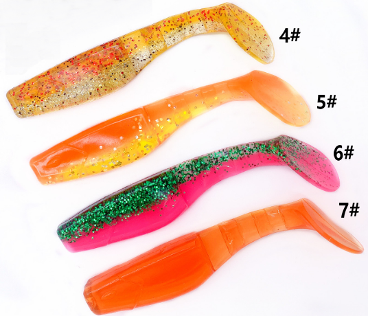10cm 10.3g T tail soft bait fishing lure