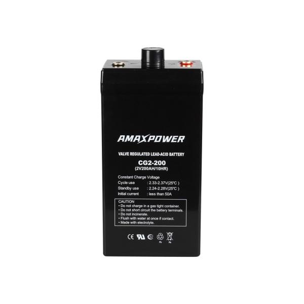 Deep Cyce Gel Solar Electric Industry 2V AGM Battery 200Ah Amaxpower Long Life