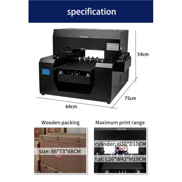 High Speed Phone Case Printing Machine A3 Smart Sensor Automatic Adjustment