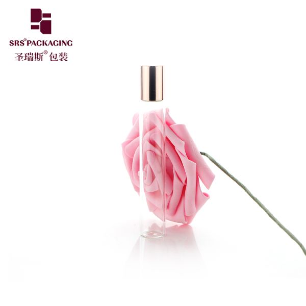 SRS Hot Sale 10ml Tube Thin Wall Glass Roll on Bottle for Perfume Essential Oil