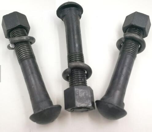 Customized High Strength Hex Head Bolt Cup Oval Neck Bolt Railway Fish Bolt
