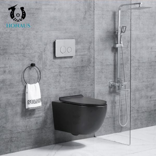 Stylish Wall Hung Toilet Bowl High quality Ceramic Two end Flushing 3 to 4.5L Flow Rate
