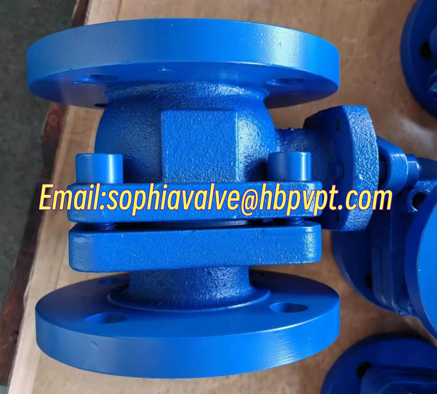 DIN3357 PN16 cast iron 2-pc ball valve