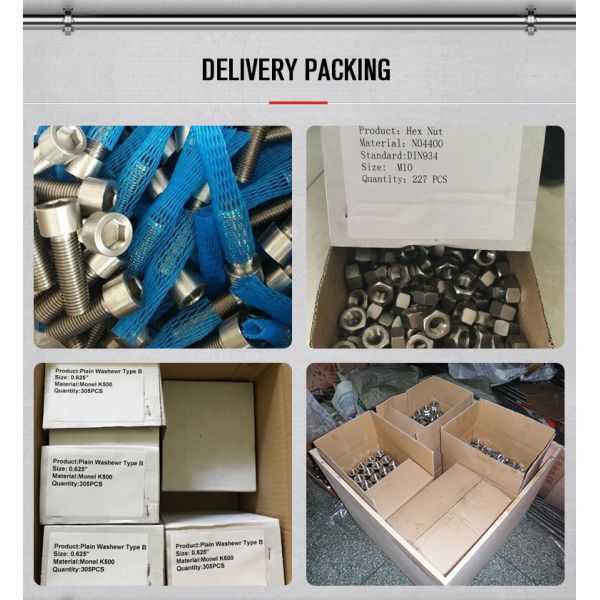 UNS N05500 DIN2.4375 Nickel Alloy Fasteners Monel K 500 Bolt With Hex / Square / Round Head