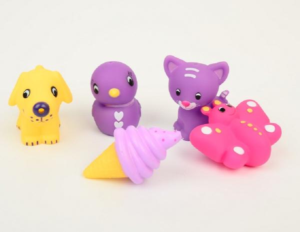 Safe Vinyl Floating Cute Squeeze Bath Toys Lovely Marine Animal For Kids Water Play