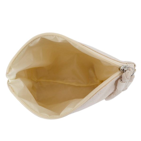 OEM/ODM Acceptable Cotton Calico Makeup Bag With Zipper for Natural Recycled Travel