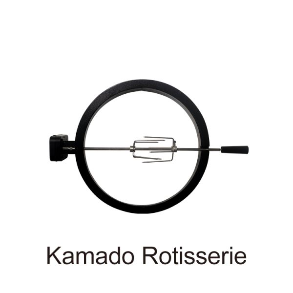 KIMSTONE Kamado-style Grill 21 Inch Black and White Floral Glaze Folding Side Shelves Durable and Reliable