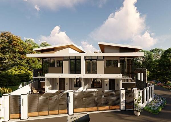 Dois andares de aço leve pré-fabricadas casas modernas pré-fabricadas estruturas de aço leve
