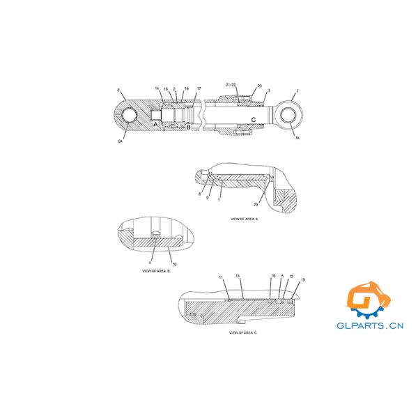 370-6692 225-4526 E349 349E L E349D cilindro de brazo excavadora cilindro hidráulico