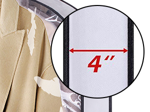 Customized Non-Woven Men'S Suit Bag For Travel Dust Folding Garment Bags PVC Clear Hanging Zip Suit Cover Bag