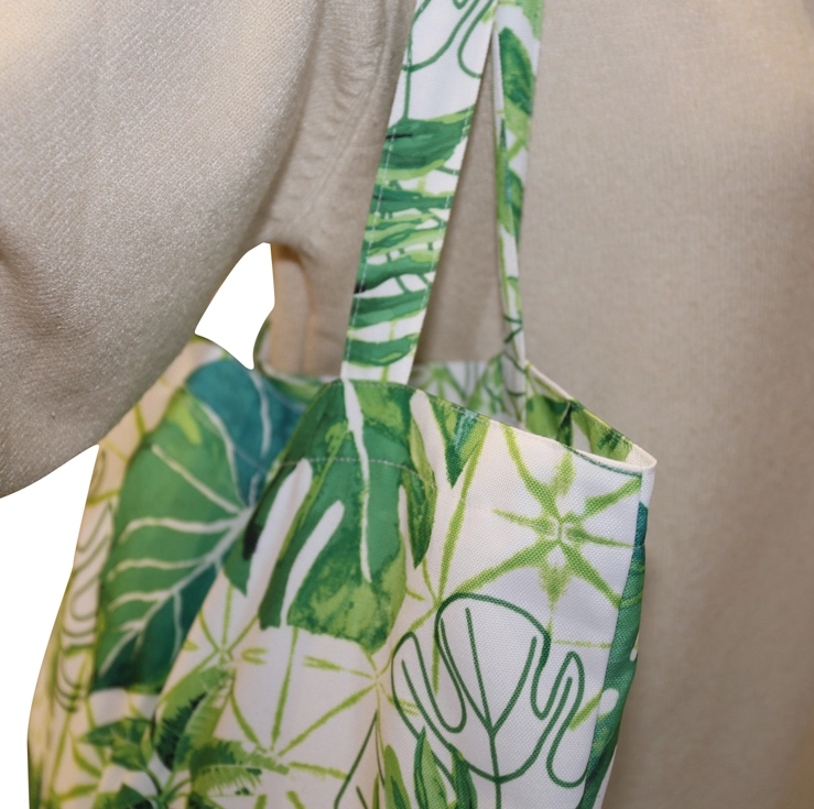 Decorative Reusable Shopping Tote Bags Customized With Plants Pattern