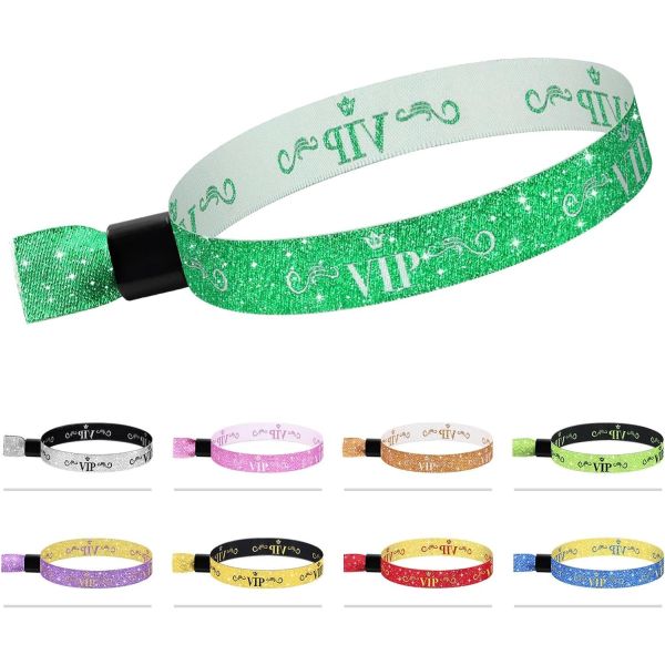 Custom Logo Blue RFID Polyester/Ribbon Wristband for Concert Party Festival Events