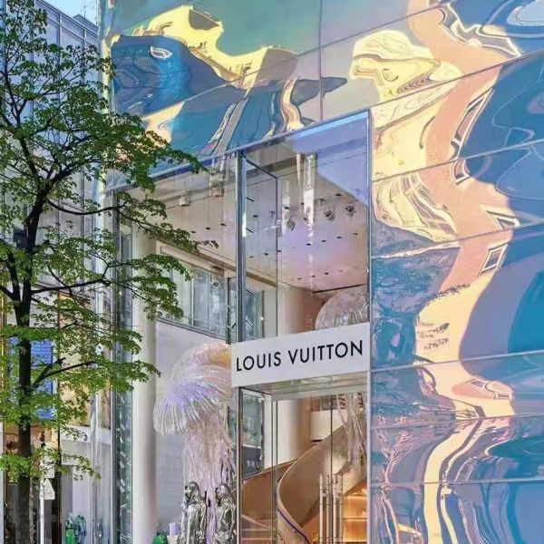 Сплавленное радужное дихроическое стекло 96 Coe 2140x3300 мм