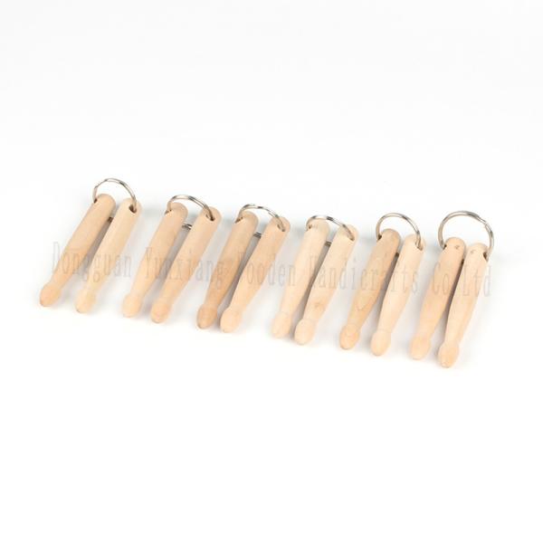 Custom Wooden Drum Stick Keychain for Musicians