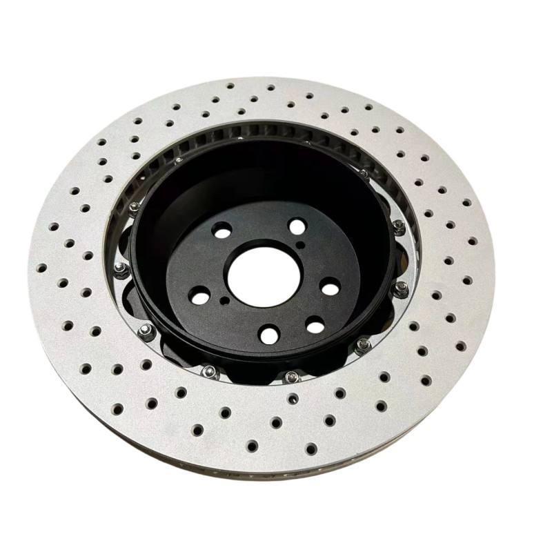 Front Drilled And Slotted Floating Brake Discs Upgrade For Benz W205 C63/S Amg Nissan Gt-R35 Excellent Performance Floating Brake Rotor Floating Disc For Audi Q7 VW Toureg Porsche Cayenne