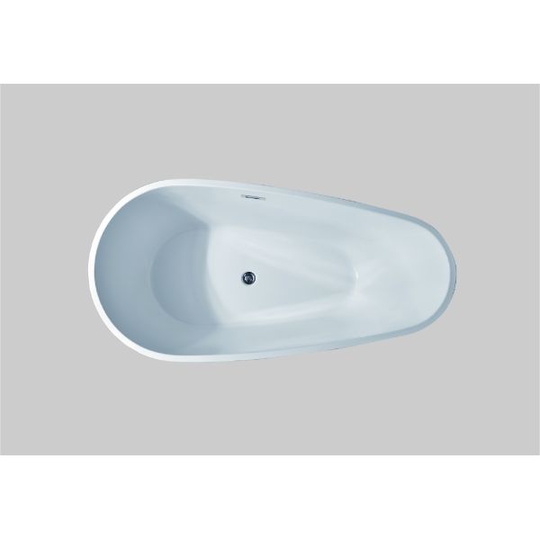 Baños de remojo ovalado acrílico de pie libre sólido brillante de pie libre bañera de hidromasaje
