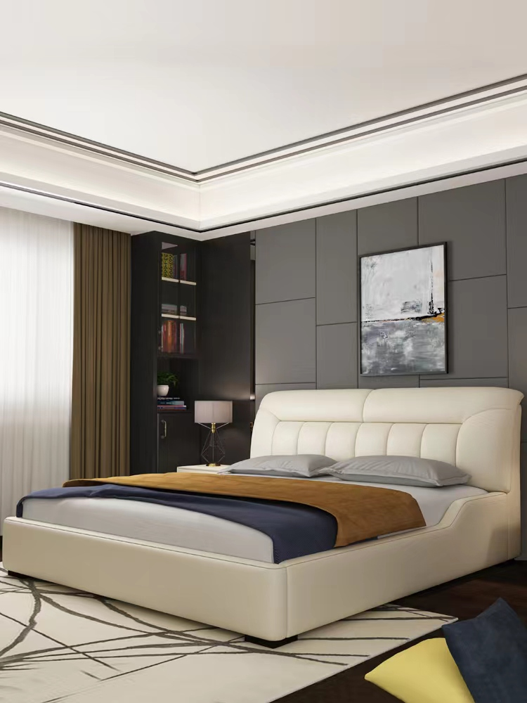 Soft Hotel Luxury Leather Bed Modern Storage Leather Bed