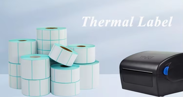 Factory High Adhesive Thermal Sticker Paper Roll Heat Sensitive Labels Custom Thermal Labels for Printer