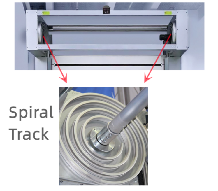 Промышленная высокоскоростная спиральная дверь с покрытием в порошке из стали Алюминий Roll Up Factory Price Hard Shutter Electric Turbine