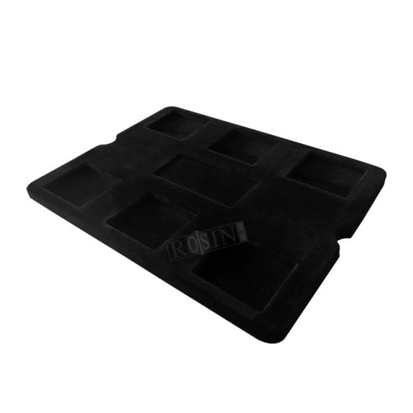 Recyclable 6 Grids Black Flocking Gift Box Plastic Medal Presentation Inner Holder packaging