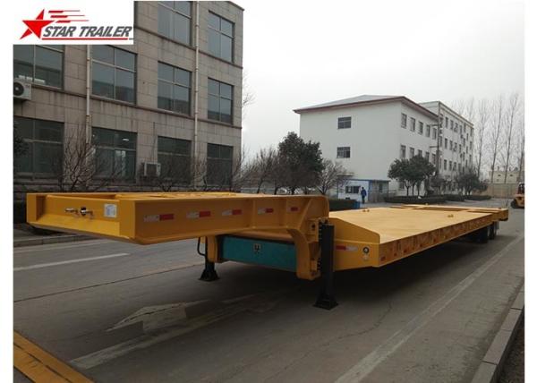 Excavator Gooseneck Lowboy Semi Trailer 4mm Thick Tread Plate Floor