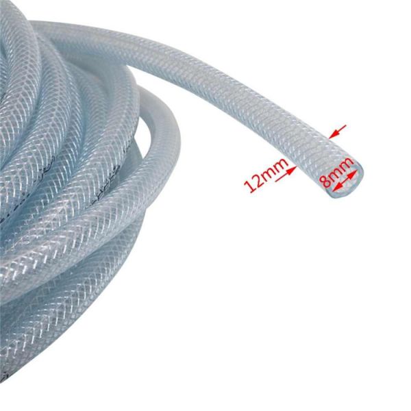 Flexible PVC Transparent Braided Reinforced Hose Polyester fiber braided