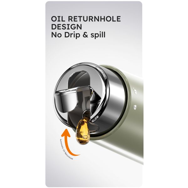 280ml 500ml Kitchen Glass Auto Flip Oil Dispenser Cooking Leakproof No Drip Stainless Steel Cap Oil Container Soy Sauce Bottle