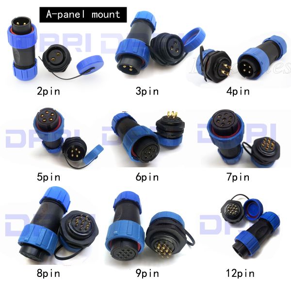 IP68 Waterproof Plastic Connector , Waterproof Plug Socket Connector Panel Mount