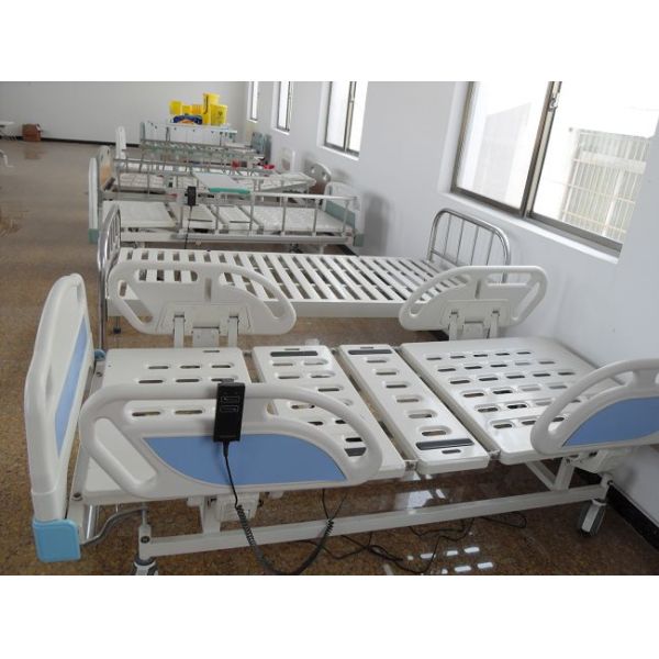 Detachable ABS Head Aluminum Alloy Foldable Hospital ICU Electric Beds With 3 Function (ALS-E322)