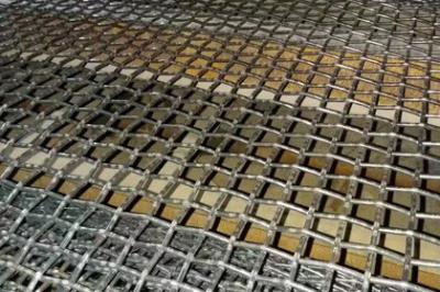 fio tecido preto Mesh Hot Dipped Galvanized do ferro do tamanho do furo de 5cm