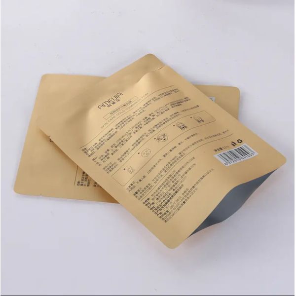 Bolsas pequeñas de muestra de plástico de papel de aluminio 3 lados sellados bolso de bolsa plana para loción de cuidado de la piel