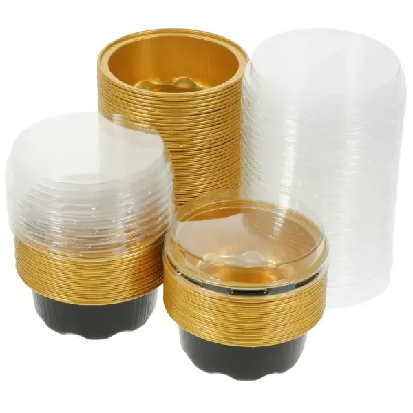 Baking Dishes Pans Type Au Gratin Dishes 100 Pcs Aluminum Foil Pans with Lids