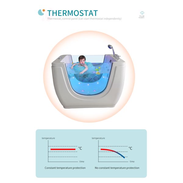 1.1m Baby Whirlpool Spa Bathtub Indoor Home Hydrotherapy Acrylic