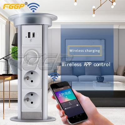 10A Waterproof Kitchen Pop Up Sockets Motorized Vertical Socket Tower