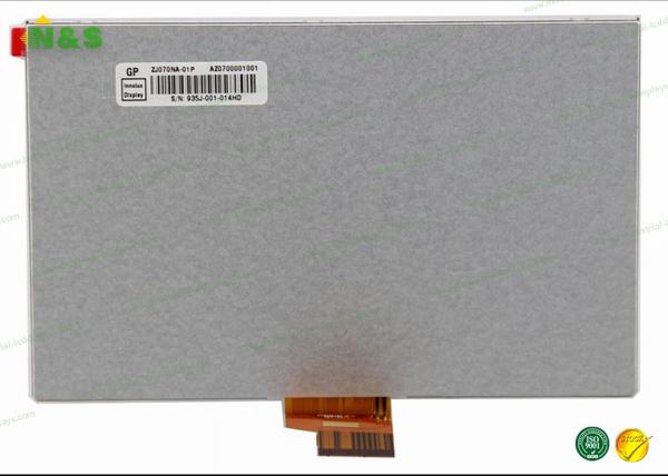ZJ070NA-01P Industrial Lcd Screen 153.6×90 mm Active Area 165.75×105.39×5.1 mm Outline