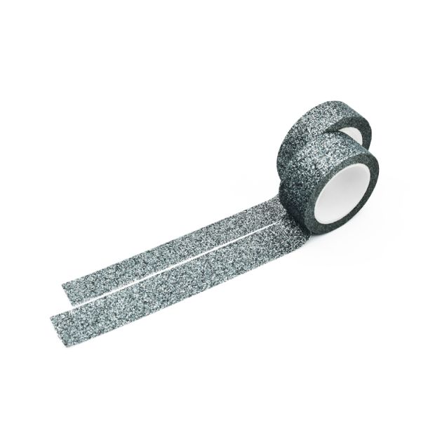 20mm Acrylic Adhesive Silver Glitter Washi Tape
