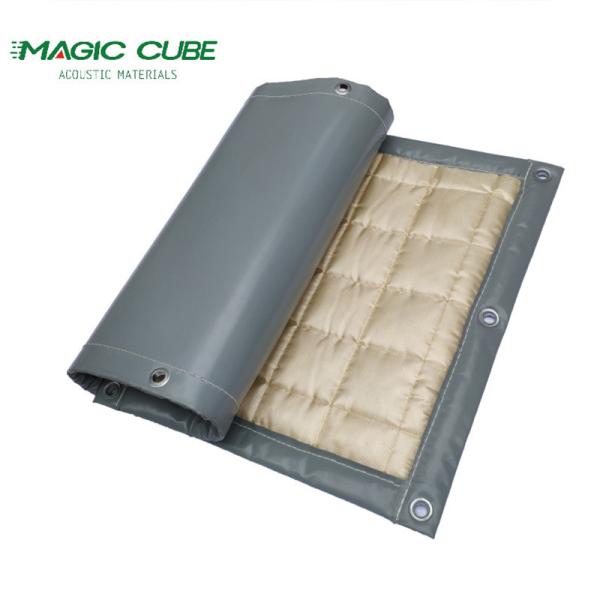 Grey PVC Tarpaulin And Fabric Sound Barrier For Outdoor Construction Sites