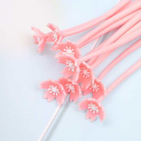 12pcs Jolis stylos à l'encre en gel de fleurs roses stylos d'écriture 0,5 mm Noir Fun Kawaii stylos en vrac pour les enfants fournitures scolaires de bureau