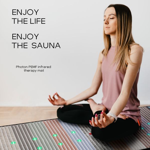 Carbon Fiber Heating Wires 4 Coils PEMF Mattress with  Negative Ion Balls and Energy Stones for Whole Body