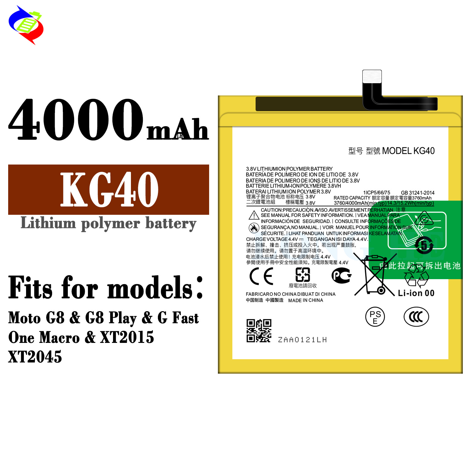 4000mAh KG40 батарея для Moto G8 Play Moto One Macro Dual SIM XT2015 XT2045 Модели телефонов