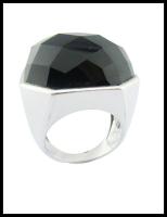 925 Silver White Black Agate Rings For Women Sterling Silver Thumb Rings Unique Sterling Silver Rings