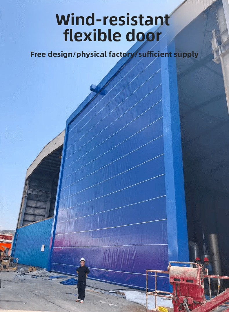 Flexible PVC Fabric Rapid Roll Up Door High Cycle Operation For Warehouse Logistics