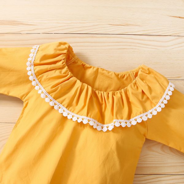 Trumpet Sleeve Spring Children'S Clothing Two Piece