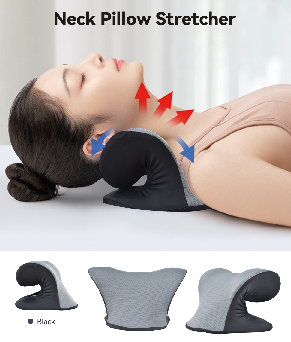 Custom Pu Polyurethane Cervical Heated Gery Back Neck Relaxer Stretcher for Neck Pain Relief