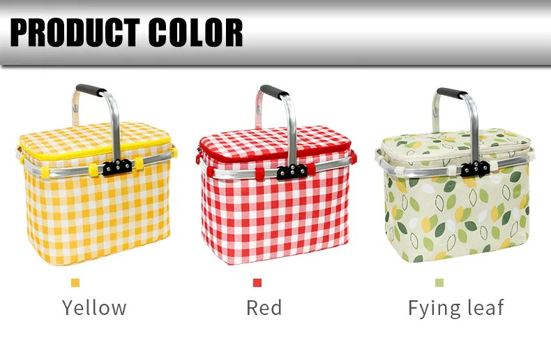 Продуктовые сумки перемещения покупок BSCI располагаясь лагерем, складная изолированная корзина пикника